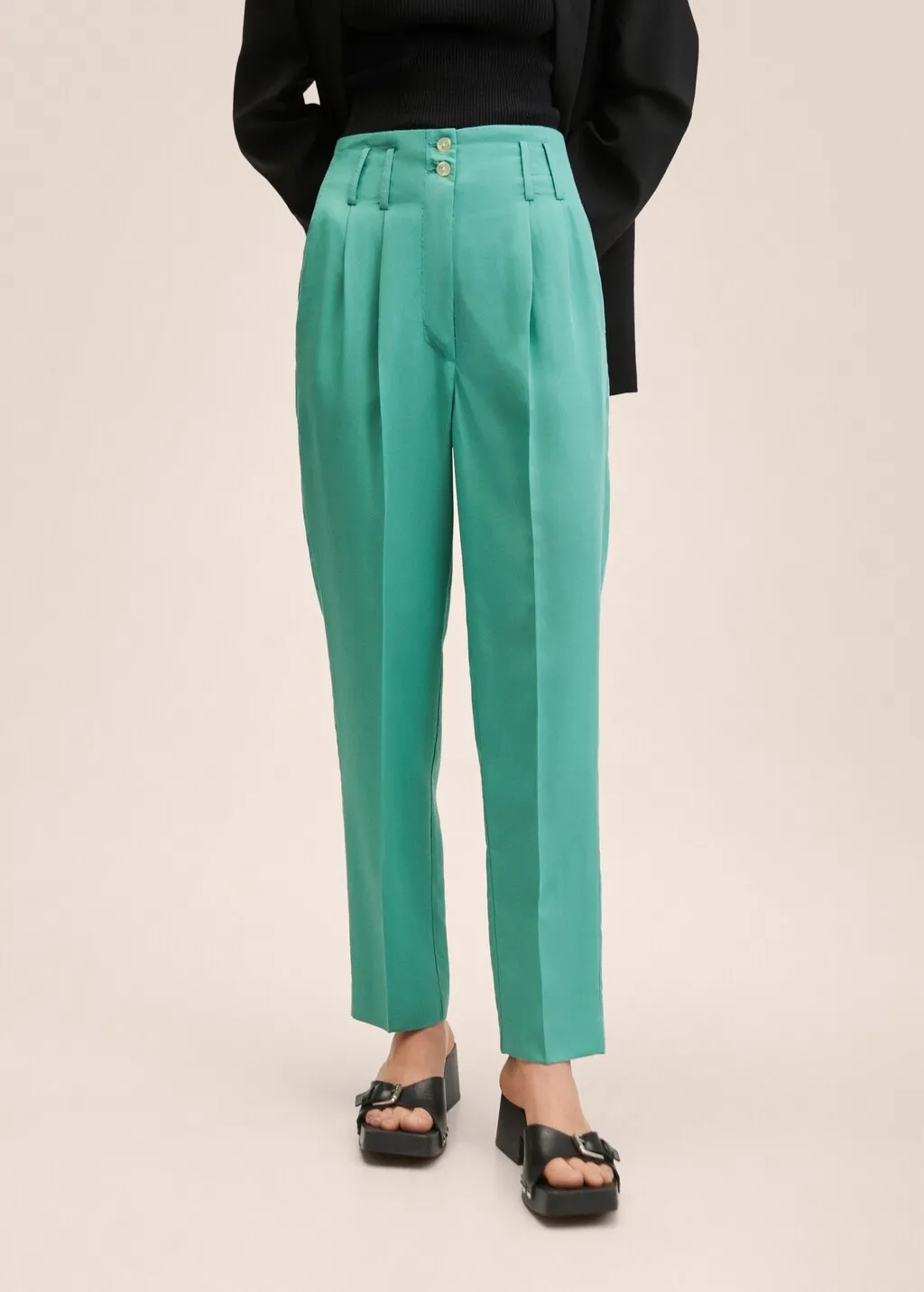 Pantaloni lyocell pinces
