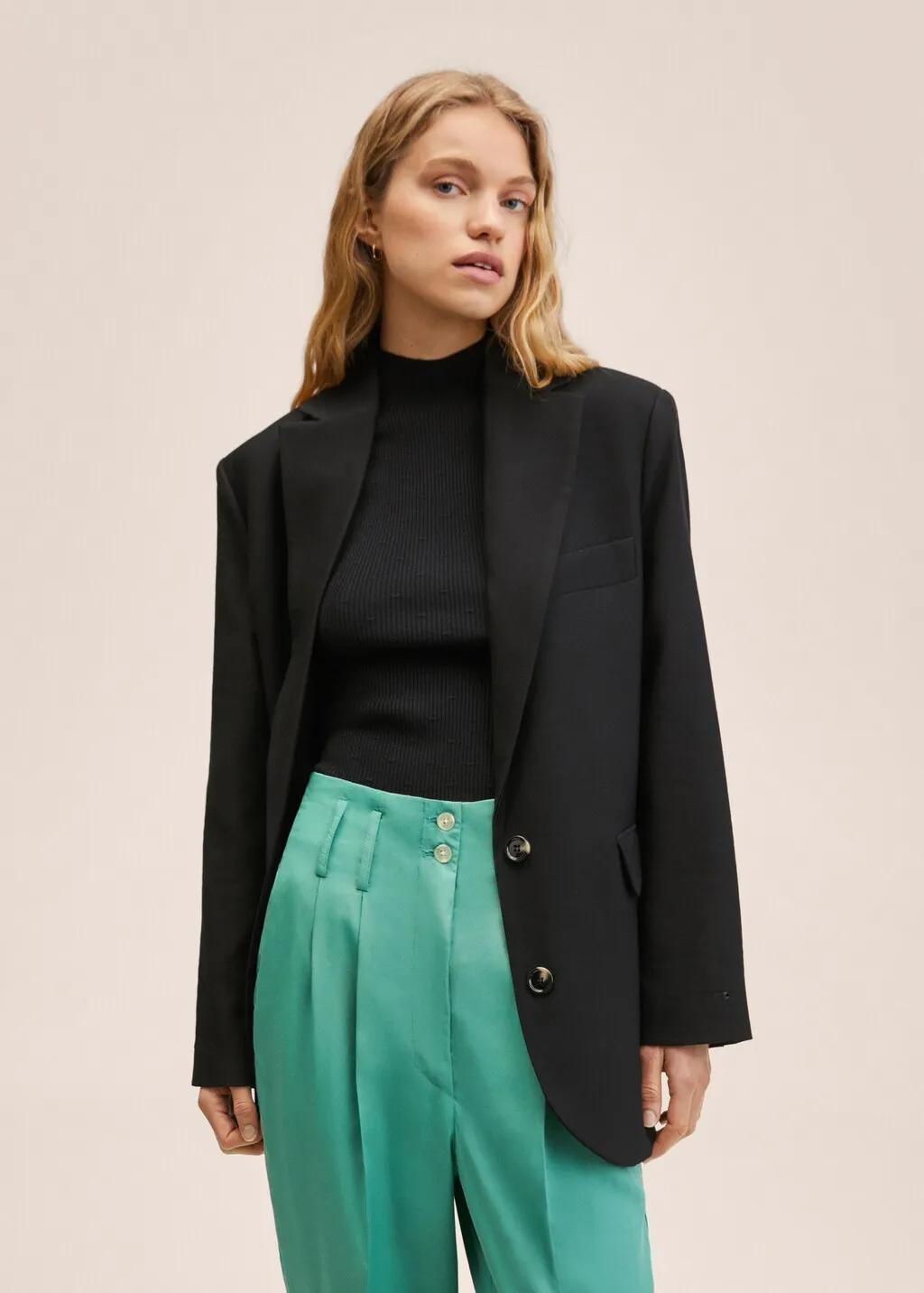 Pantaloni lyocell pinces