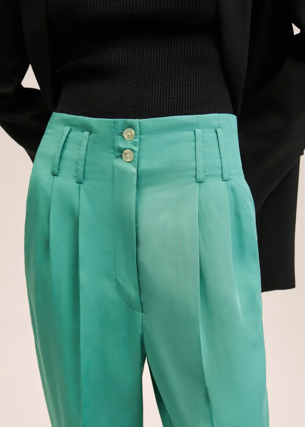 Pantaloni lyocell pinces