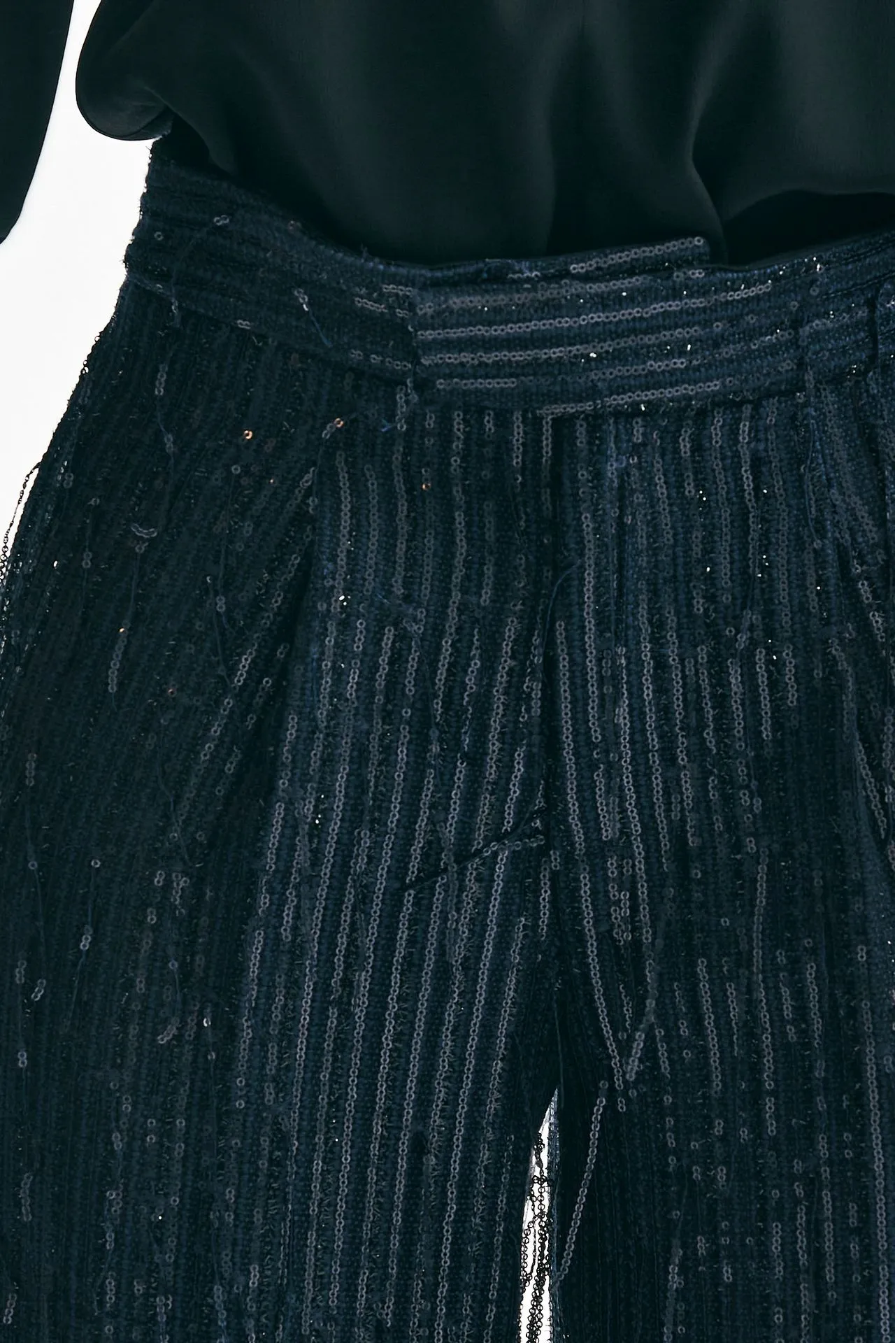 Pantaloni paillettes blu 