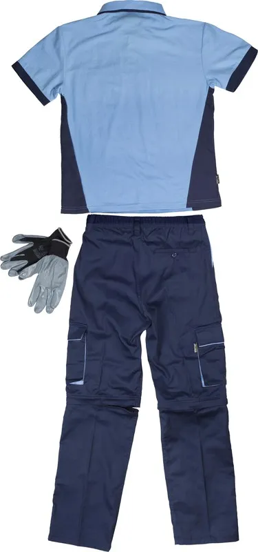 Pantaloni staccabili, polo a maniche corte e guanti in nitrile Indivisible Set Navy Hostess