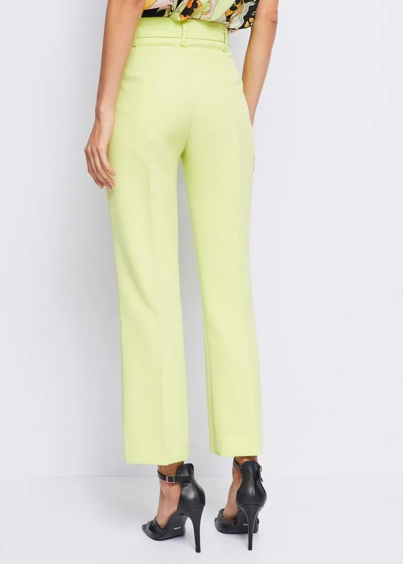 Pantaloni stretch con piega