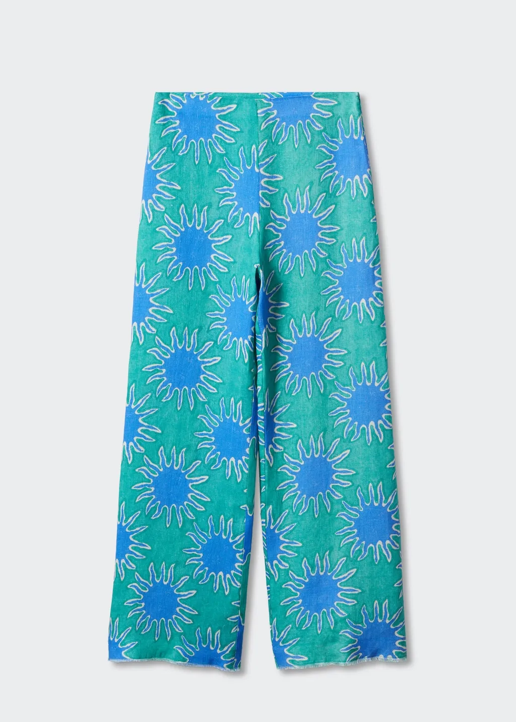 Pantaloni wideleg lino stampati