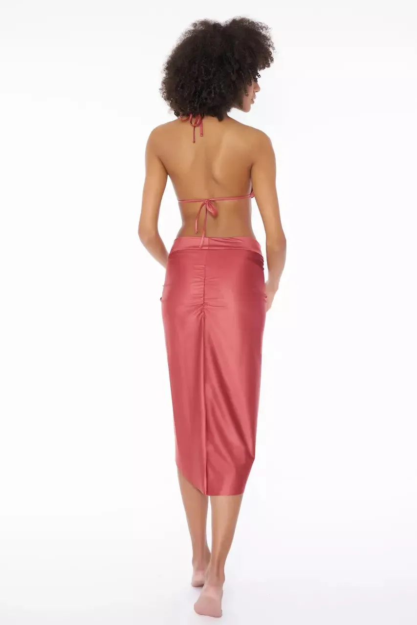 Pareo Skirt with Cross Front / Pink