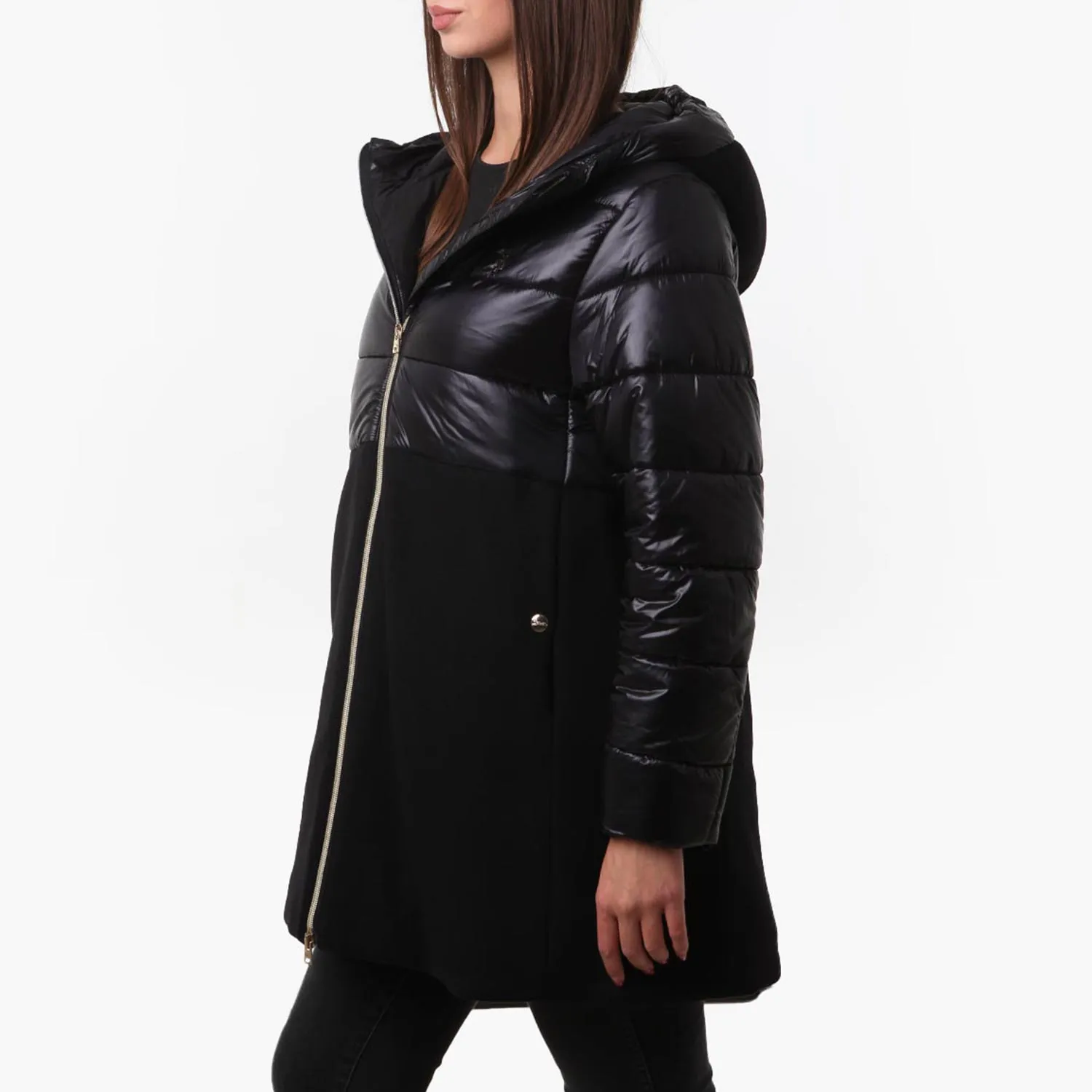 Parka Nylon-Ecowool Herno Nero Ragazza