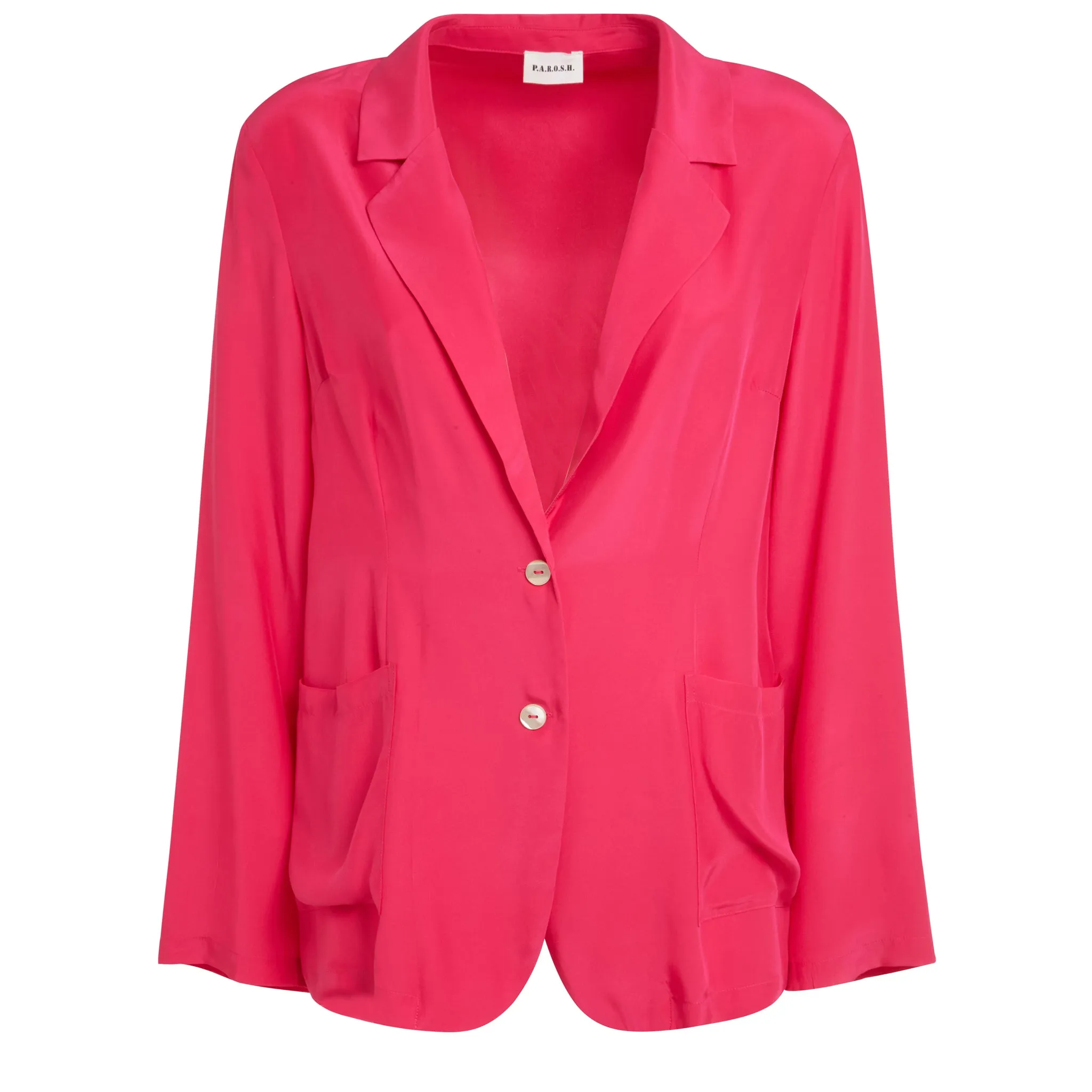 P.A.R.O.S.H.  Giacca mono petto in seta fuxia