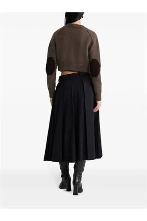 PATOU Abbigliamento,Gonne Gonna in lana tecnica nera 
