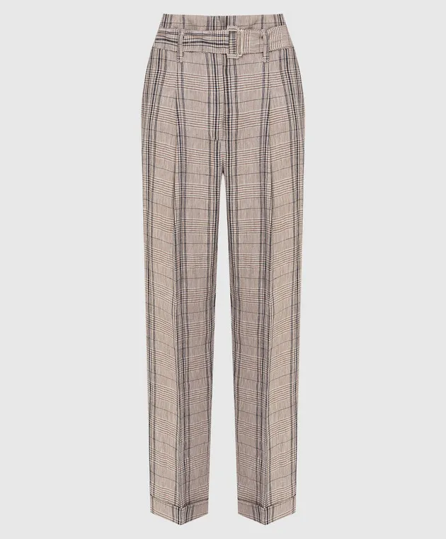 Peserico Pantaloni di lino beige P04295A06767