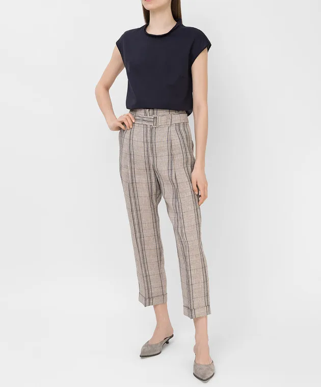 Peserico Pantaloni di lino beige P04295A06767