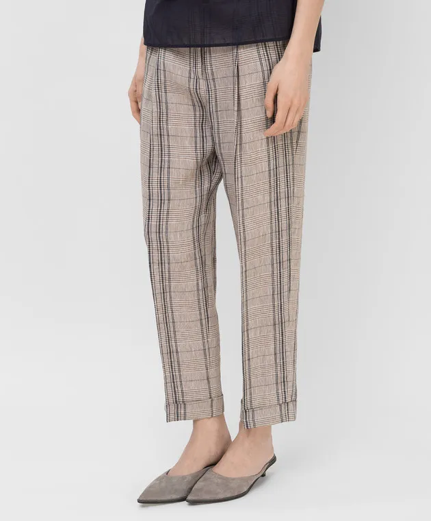 Peserico Pantaloni di lino beige P04295A06767
