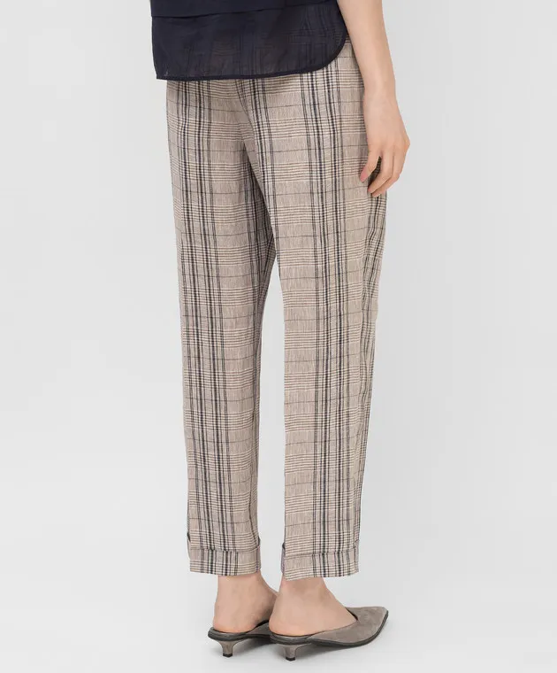 Peserico Pantaloni di lino beige P04295A06767