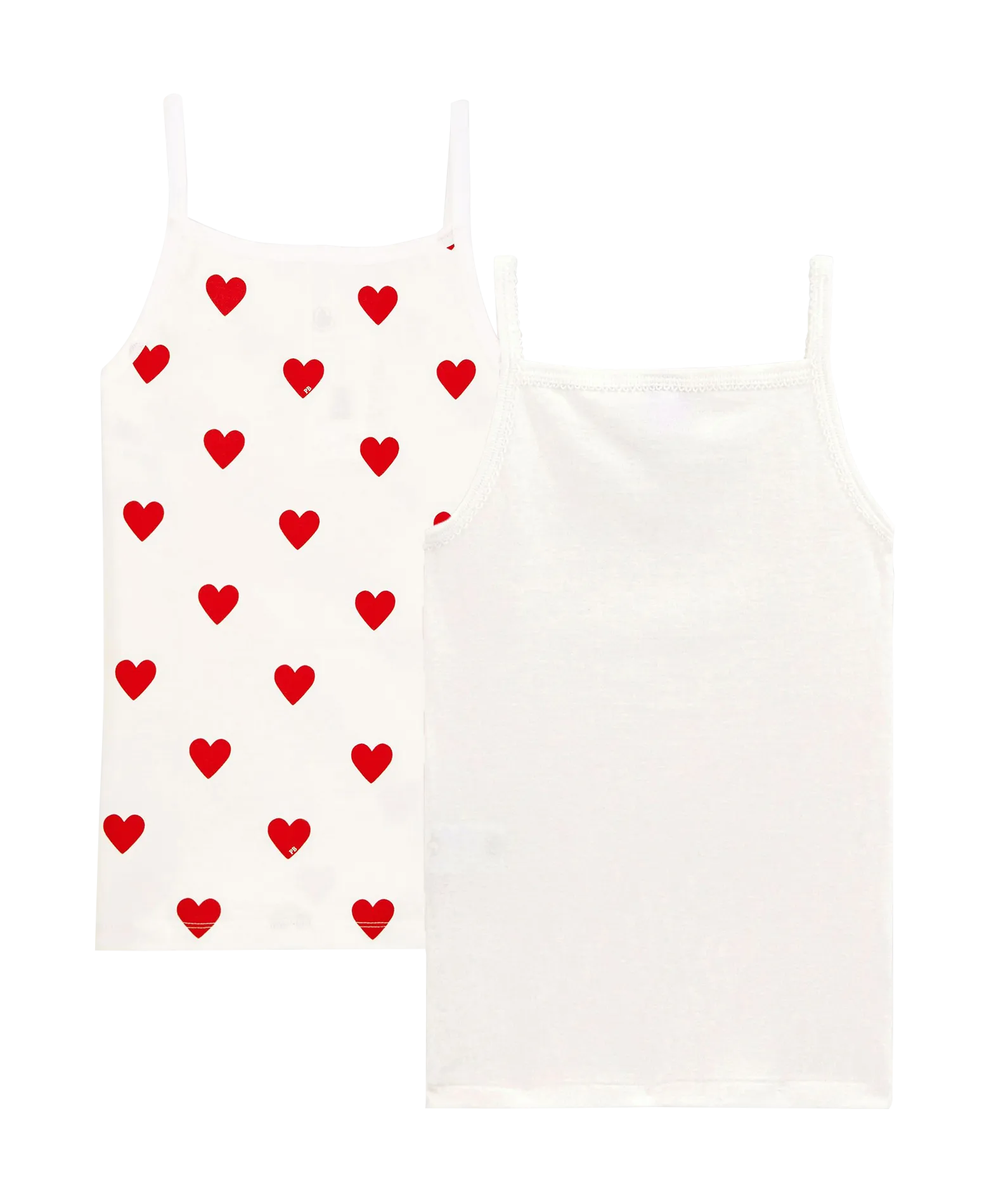  PETIT BATEAU   Set di 2 top in cotone bio | Multicolore