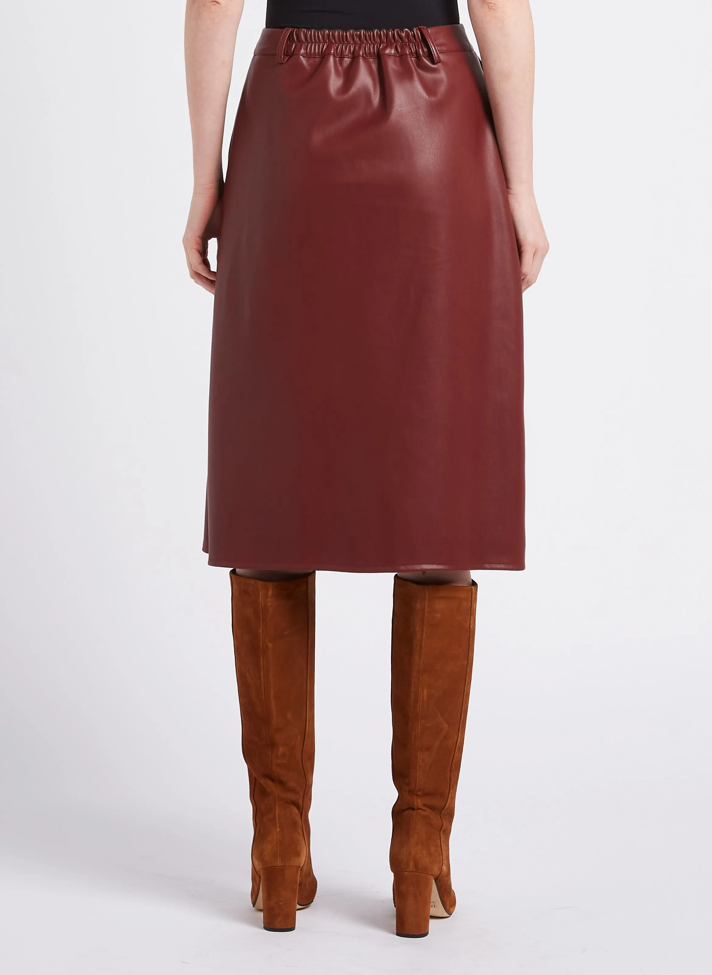  PETITE MENDIGOTE   JOSIE - Gonna midi con spacco | Rosso