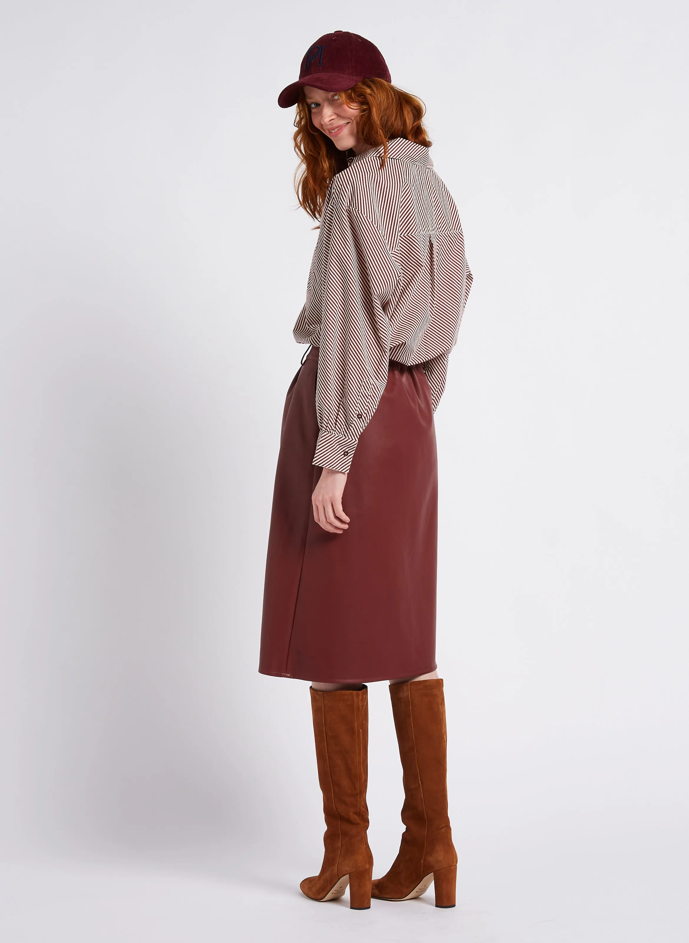  PETITE MENDIGOTE   JOSIE - Gonna midi con spacco | Rosso