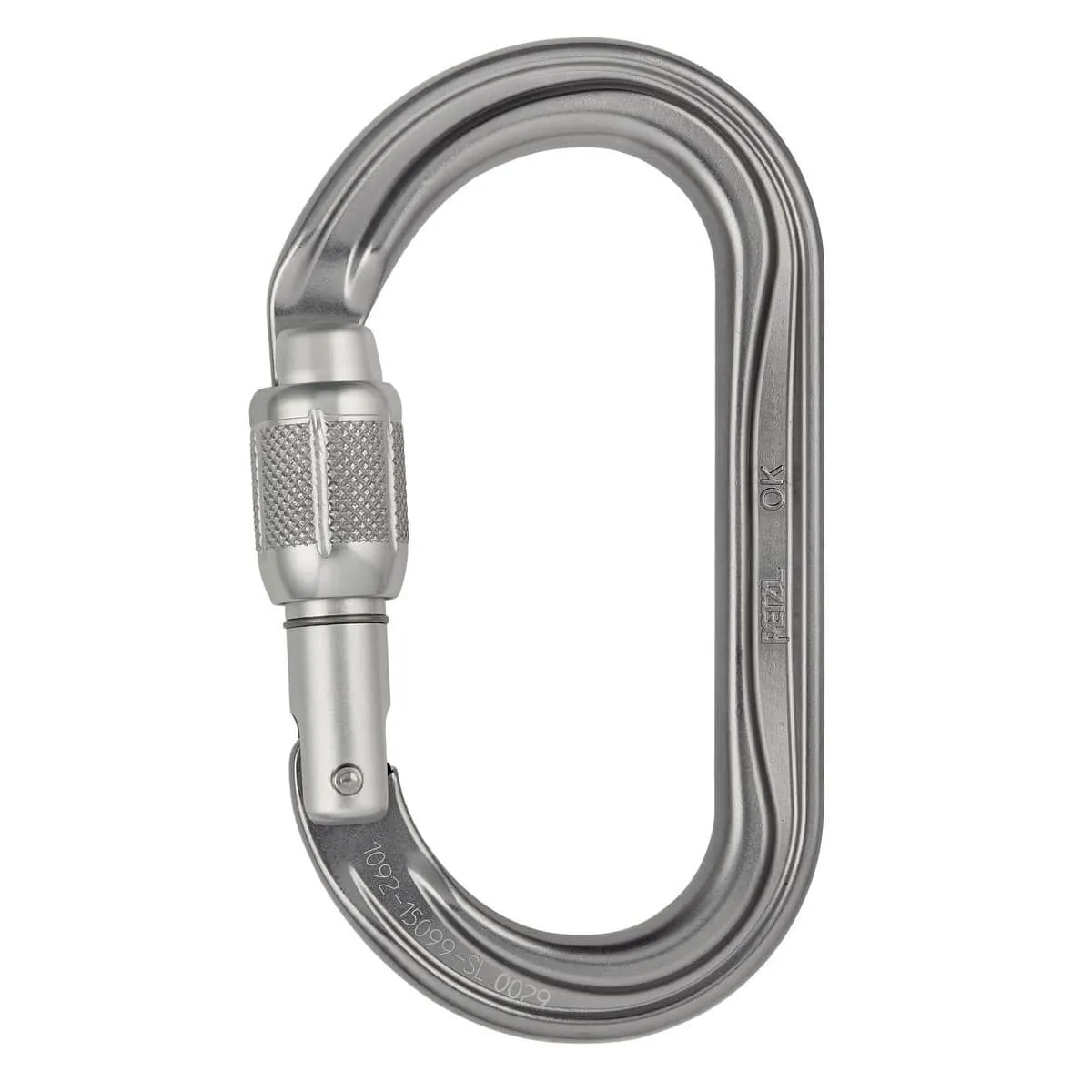 Petzl OK moschettone ovale a ghiera arrampicata
