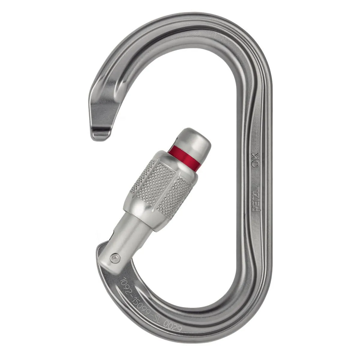 Petzl OK moschettone ovale a ghiera arrampicata