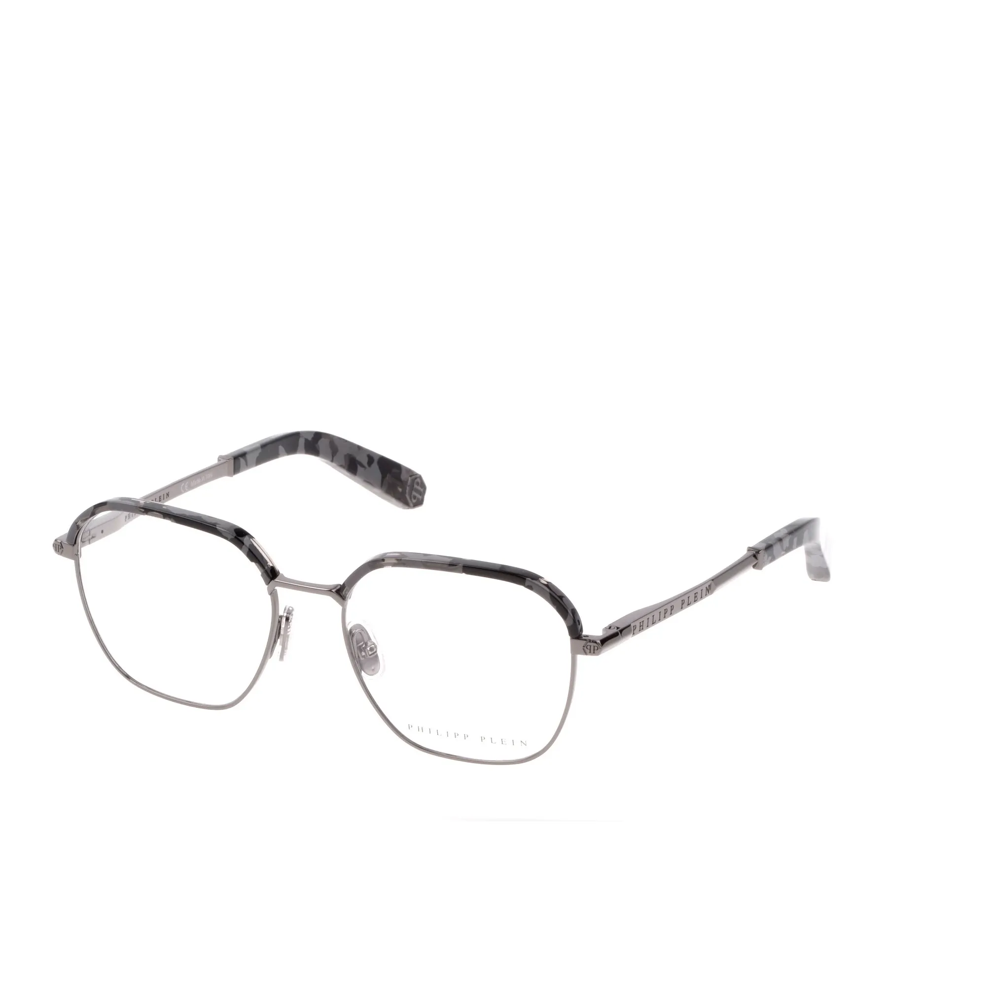   Philipp Plein VPP017M Treasure 0568 Bachelite Lucida Totale | Occhiale Da Vista Uomo 