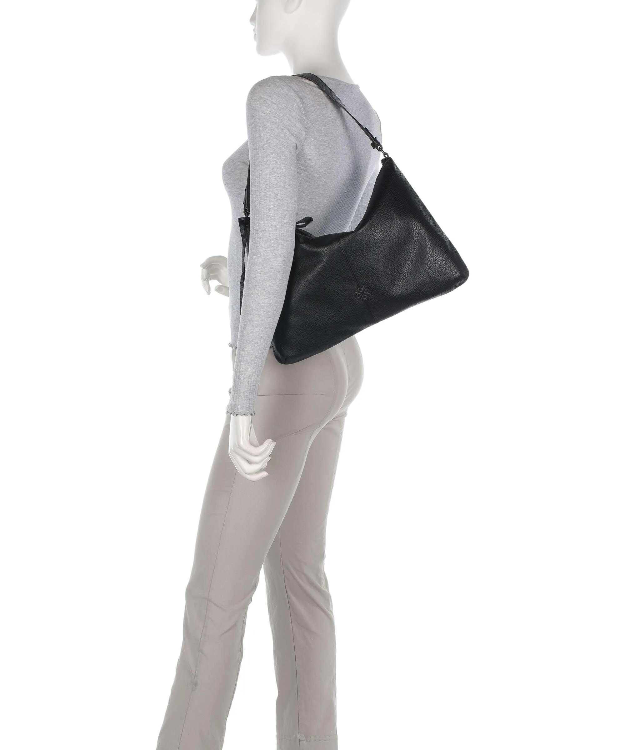  Picard Match Borsa hobo pelle di vacchetta grana nero  