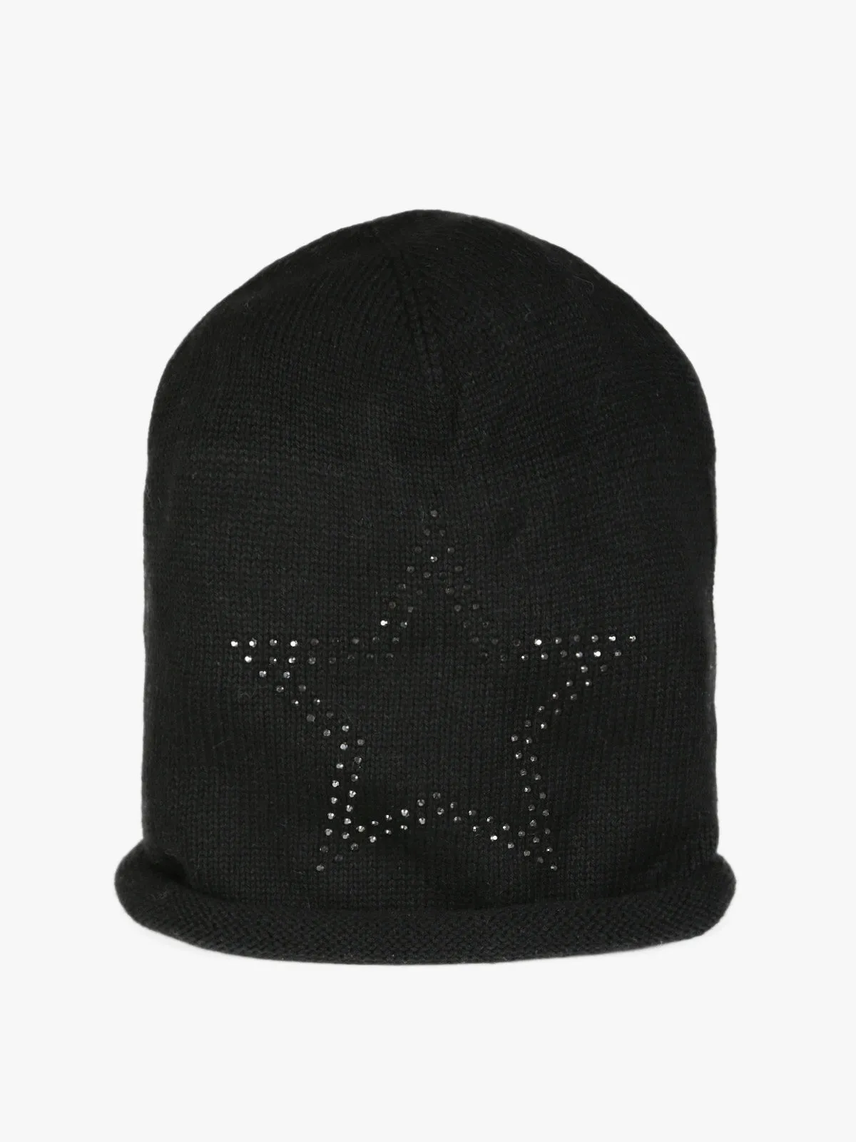 Pierre Cardin Bonnet en tricot avec étoile en strass