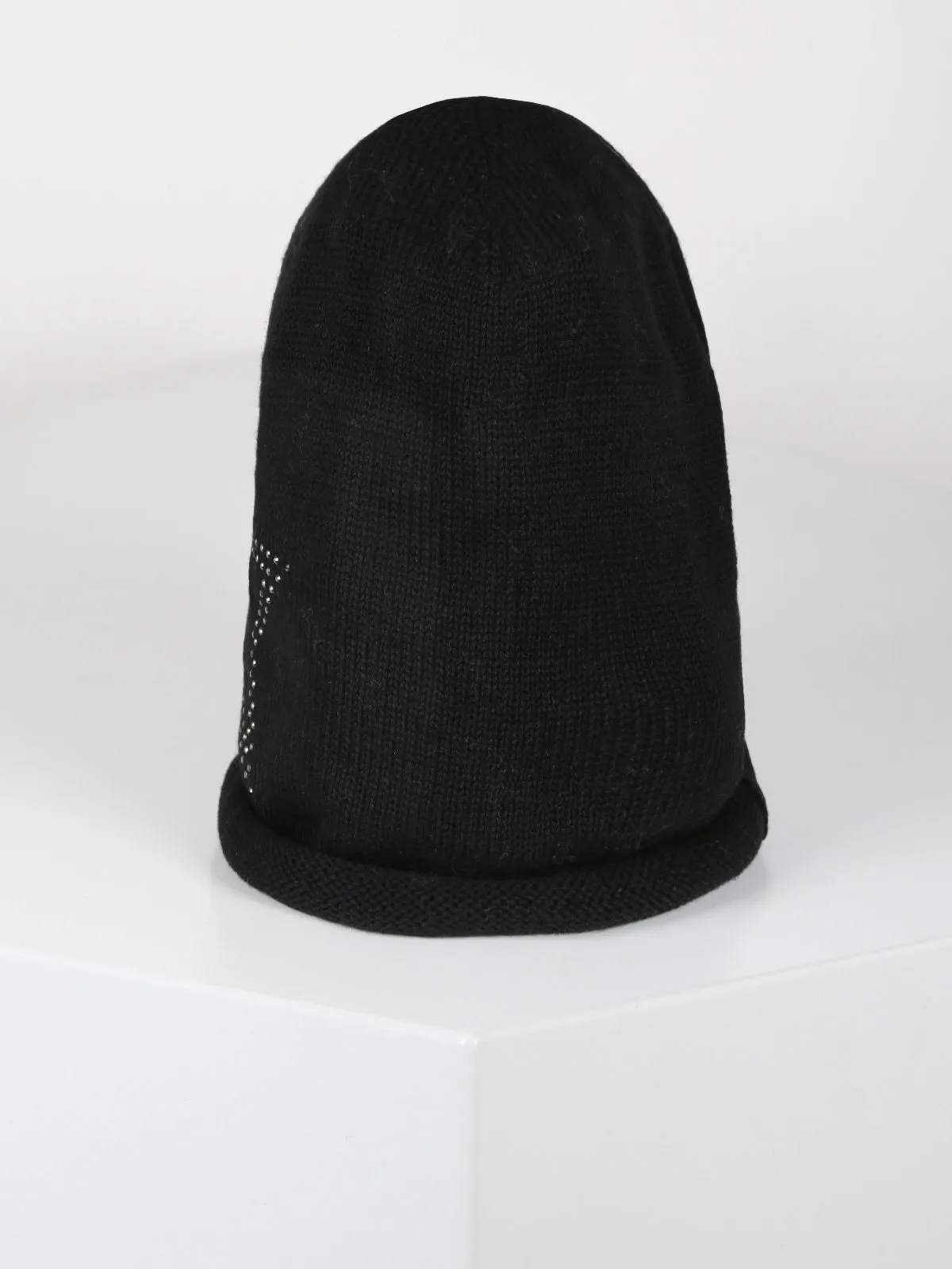 Pierre Cardin Bonnet en tricot avec étoile en strass