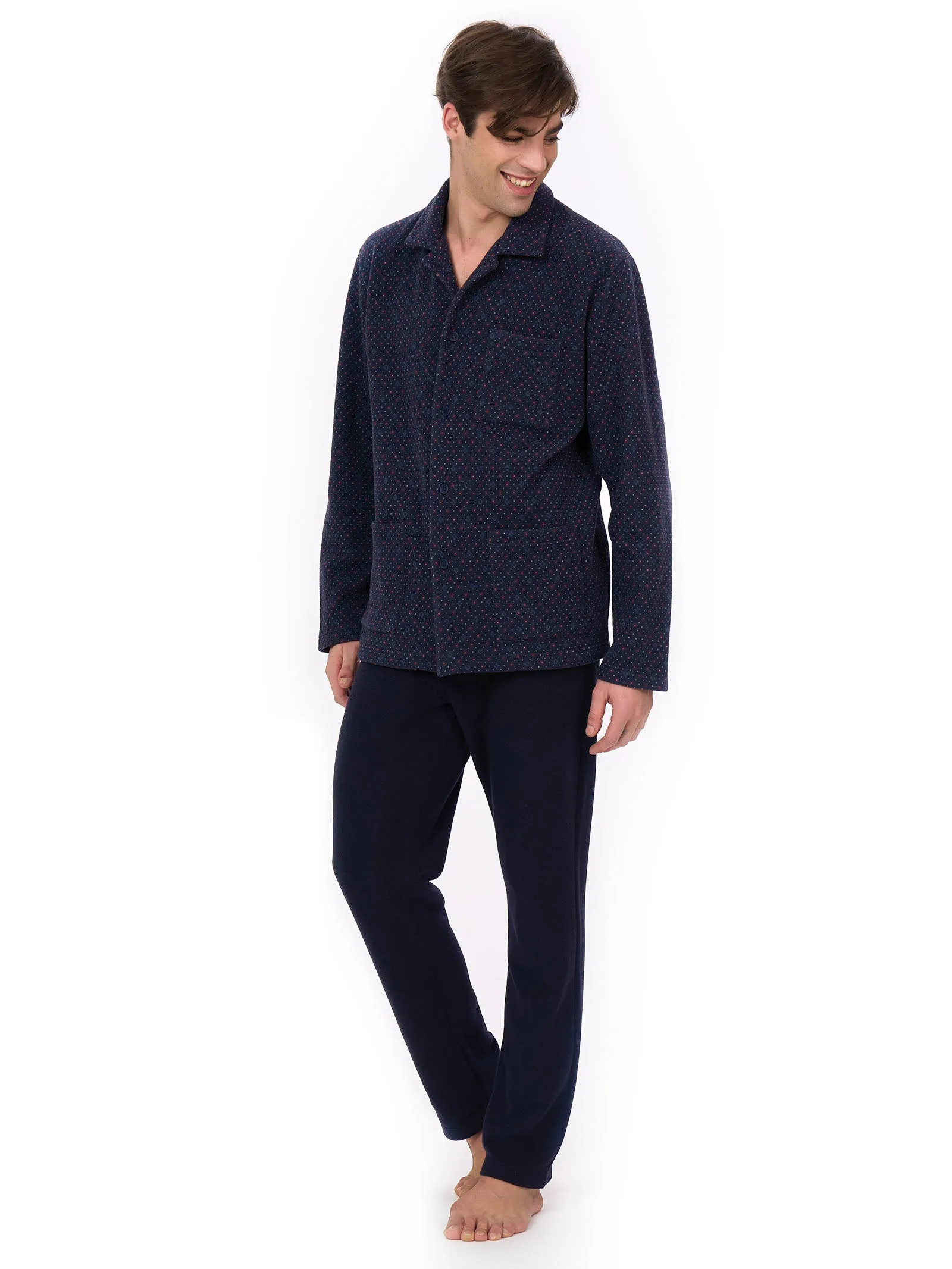 Pigiama aperto in Cotton Eco Pile - Fant.Notte