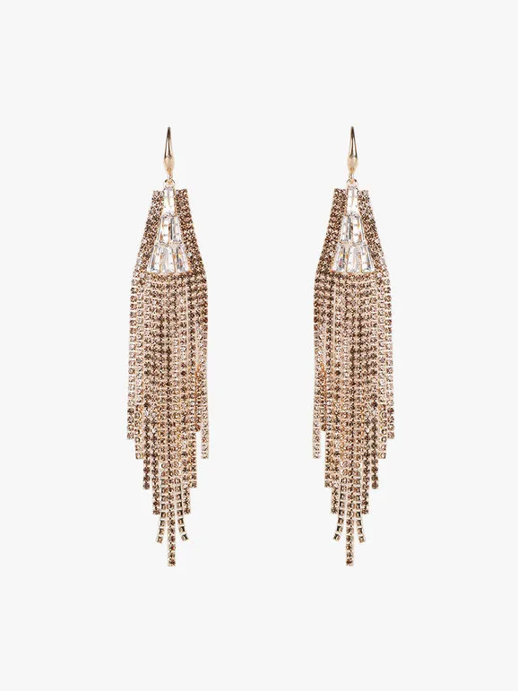 Pinamoss Boucles d'oreilles femme strass brillants