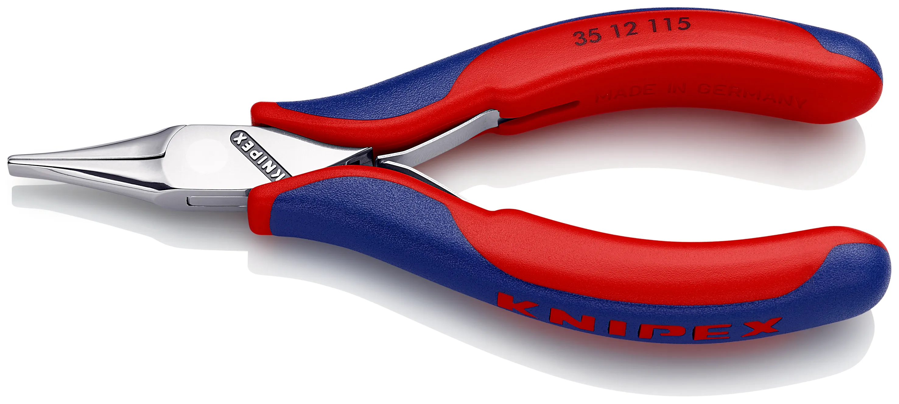 Pinza per elettronica, Pinza a becchi piatti Knipex in Cuscinetto a sfera in acciaio cromato, lungh. 115 mm Piatto,