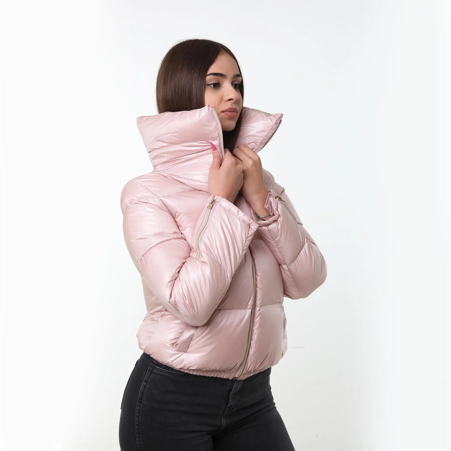 Piumino Bomber Herno Rosa Chiaro Ragazza