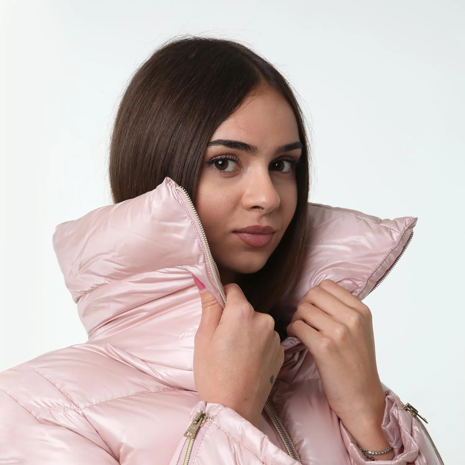 Piumino Bomber Herno Rosa Chiaro Ragazza