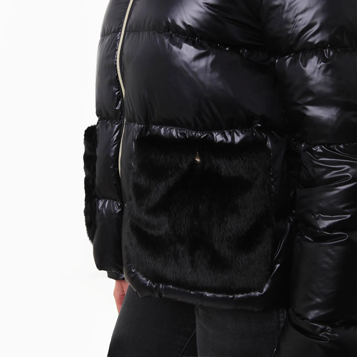 Piumino Corto Herno Lady Nero Ragazza