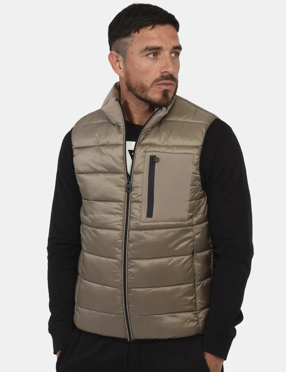 Piumino smanicato Fred Mello Beige