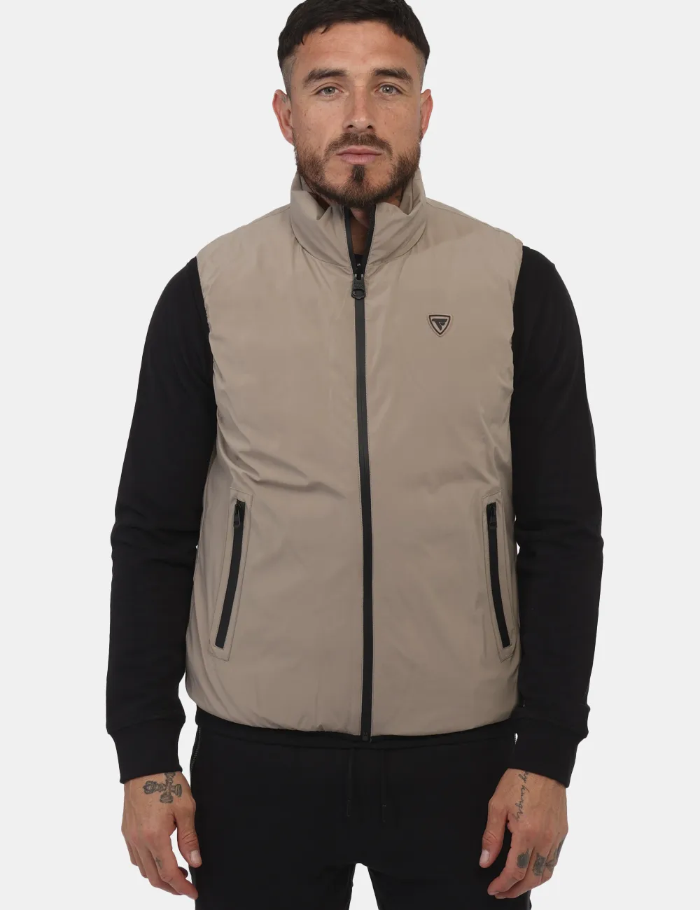 Piumino smanicato Fred Mello Beige
