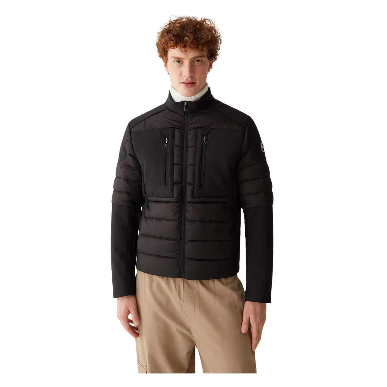 Piumino Uomo Colmar Biker Doppio Tessuto Nero