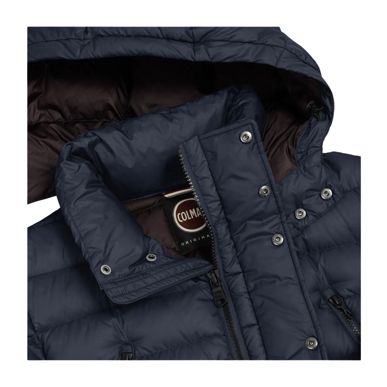 Piumino Uomo Colmar Cappuccio Staccabile Blu Navy