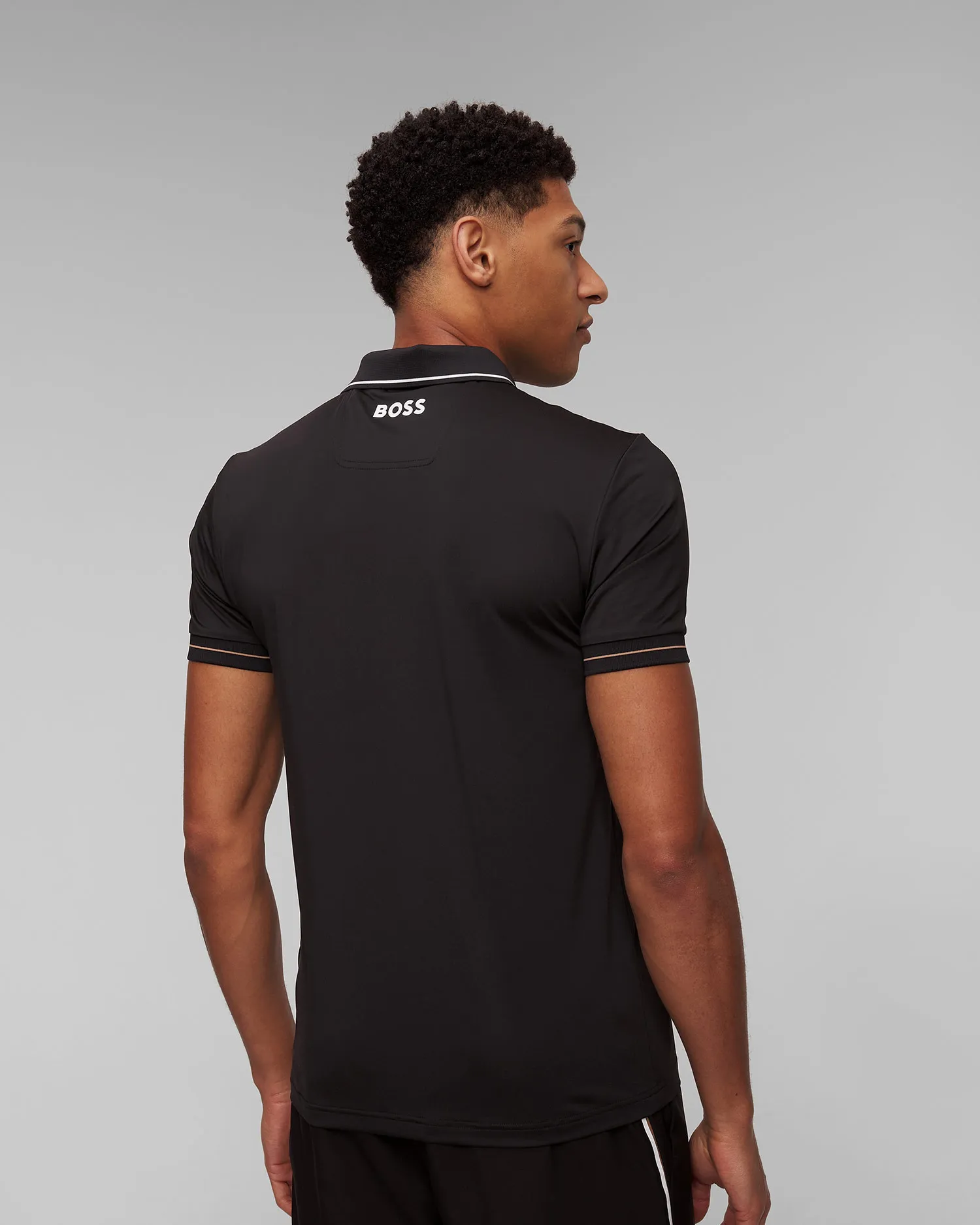 Polo nera da uomo Hugo Boss Paul Pro 50506203-1