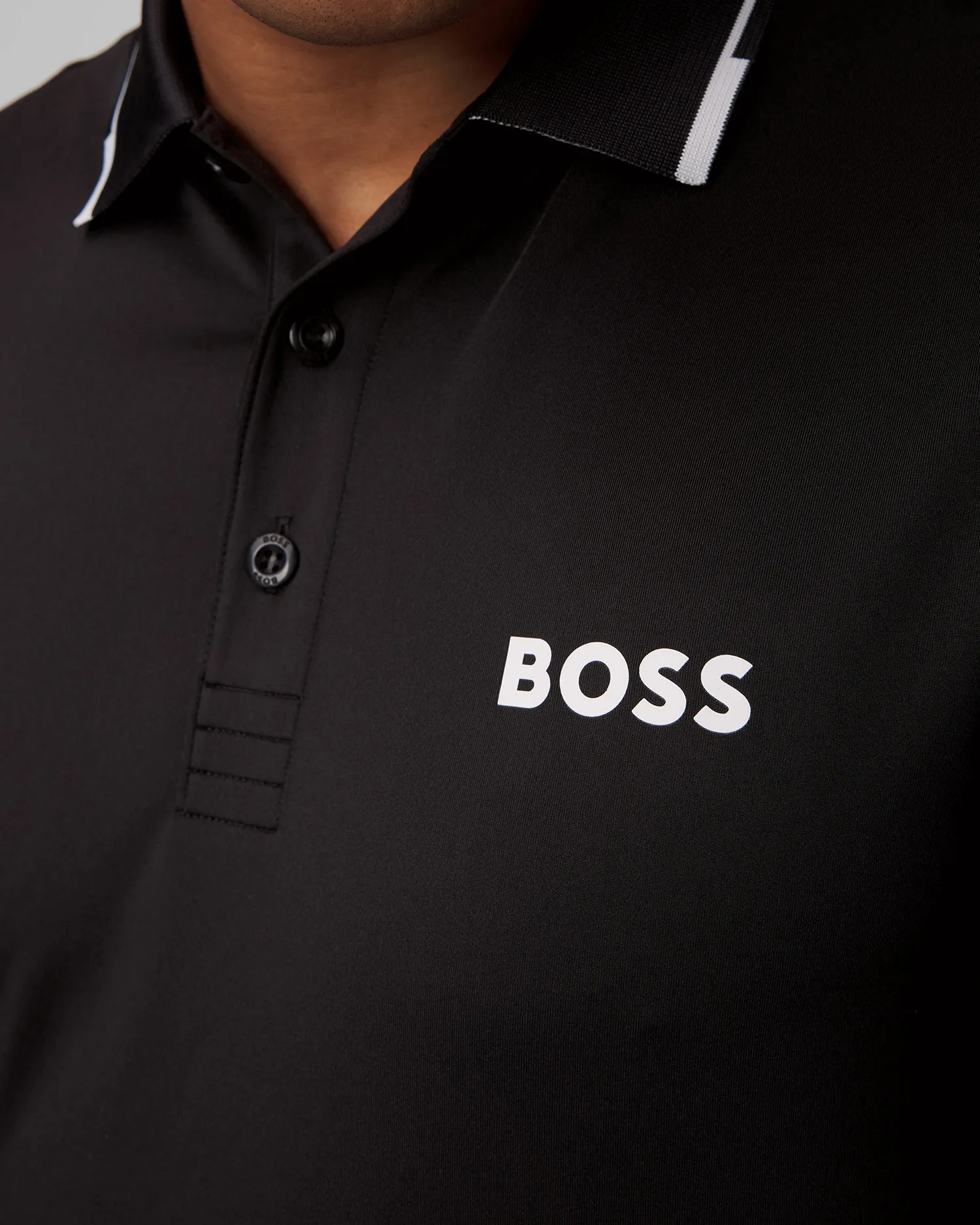 Polo nera da uomo Hugo Boss Paul Pro 50506203-1