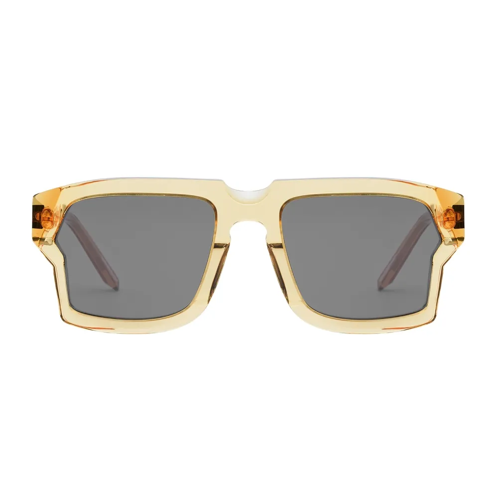 Portrait Eyewear - Starman Ambra e Grigio (C.14) - Occhiali da Sole - Realizzati a Mano in Italia - Exclusive Luxury Collection