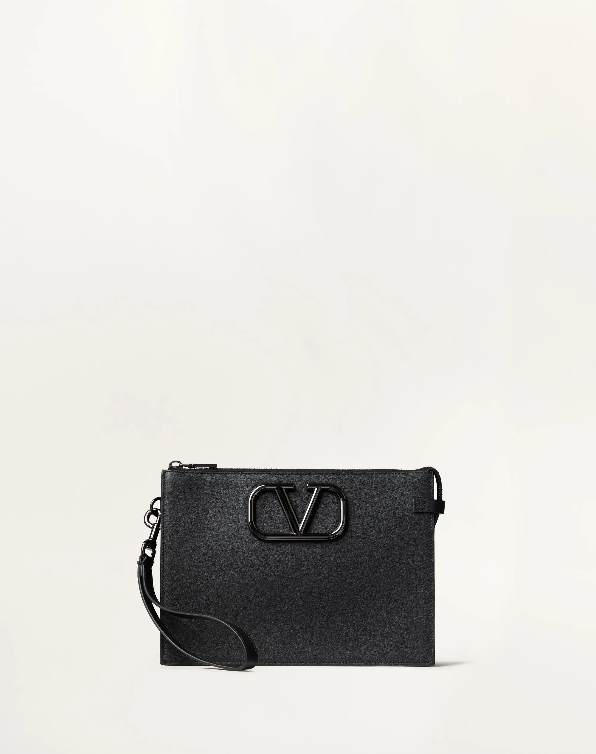 POUCH VLOGO SIGNATURE IN VITELLO