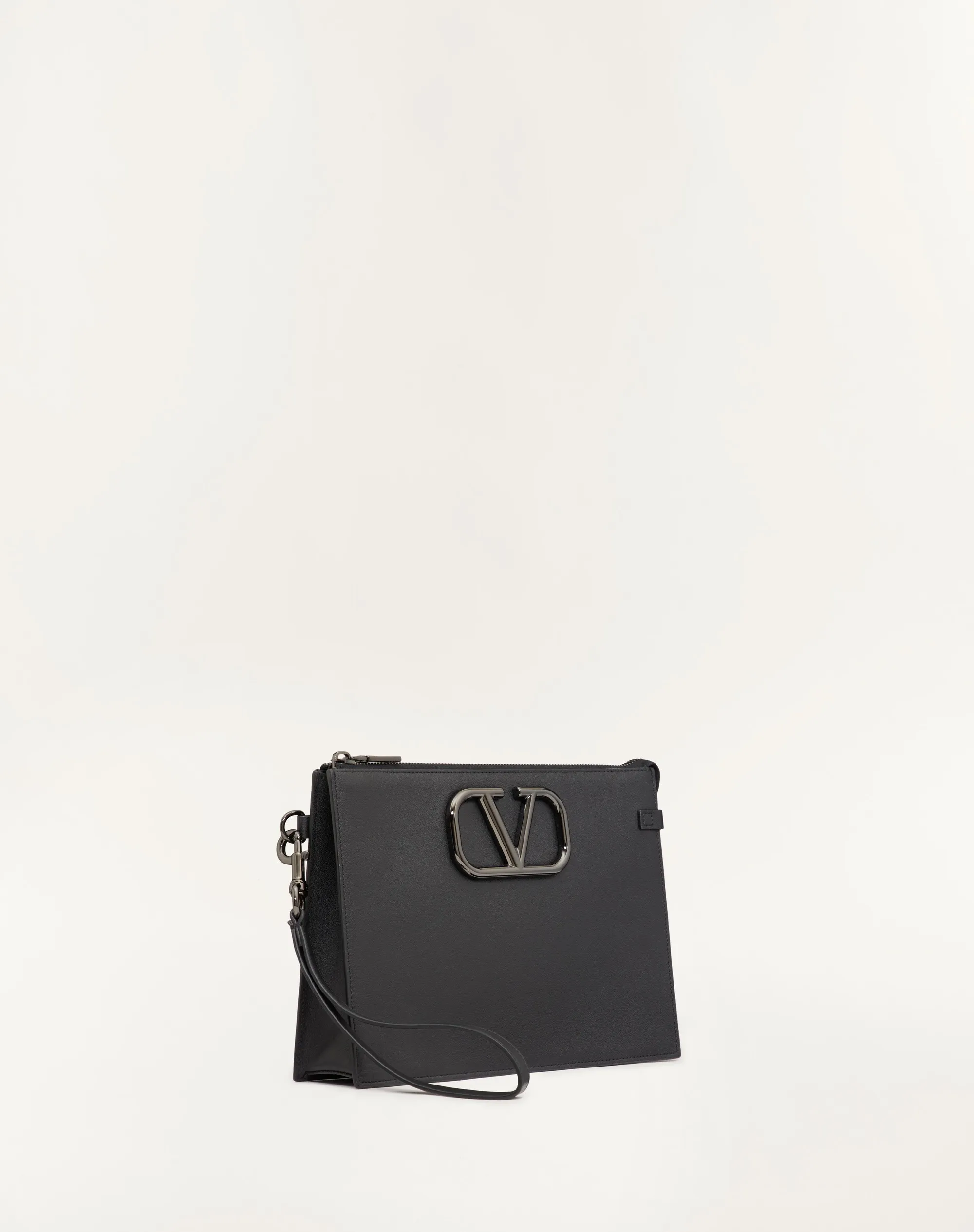 POUCH VLOGO SIGNATURE IN VITELLO