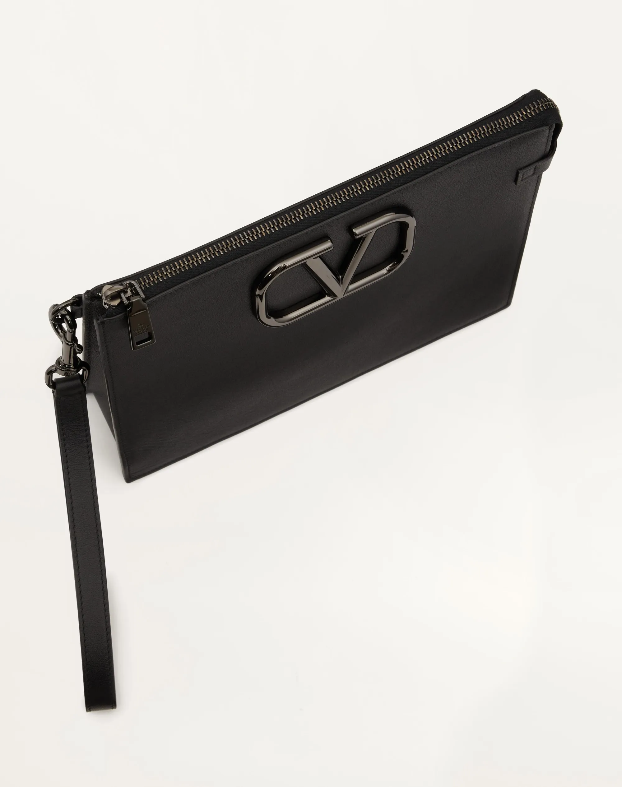 POUCH VLOGO SIGNATURE IN VITELLO