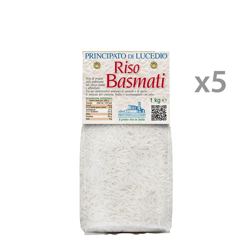 Principato di Lucedio 5 confezioni - Riso Basmati 1 kg