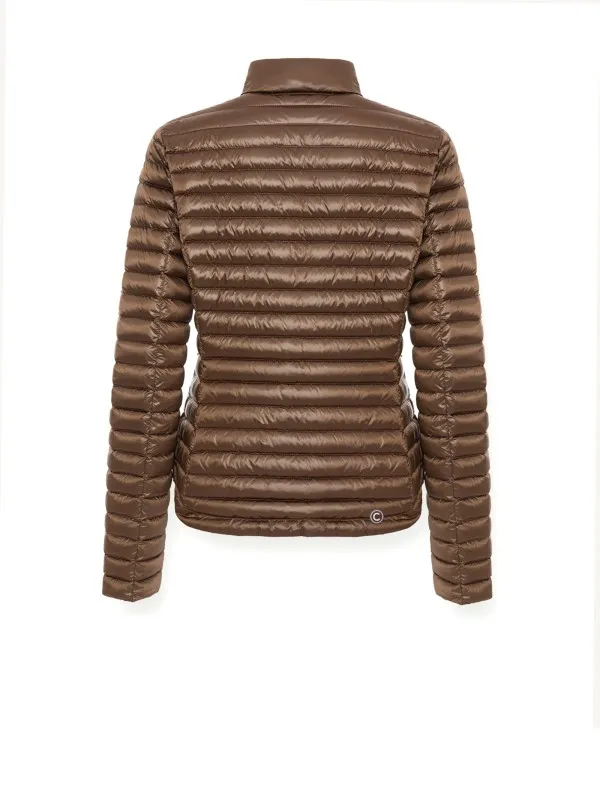 Quilted autumn down jacket with zip