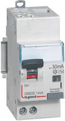 RCD Legrand DX3, 1P+N, 10A, sensibilità 30mA