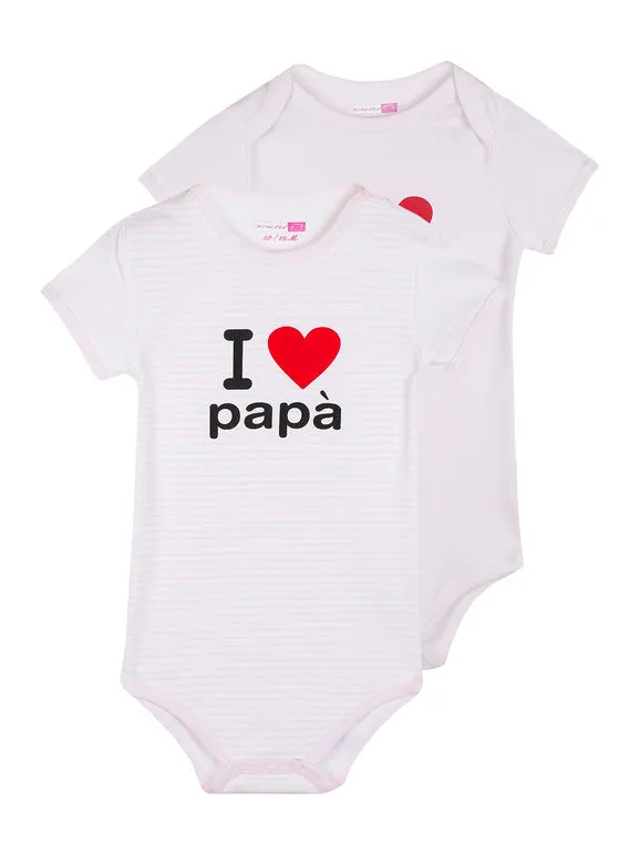 Re Panda Body manches courtes bébé fille imprimé 2 pièces