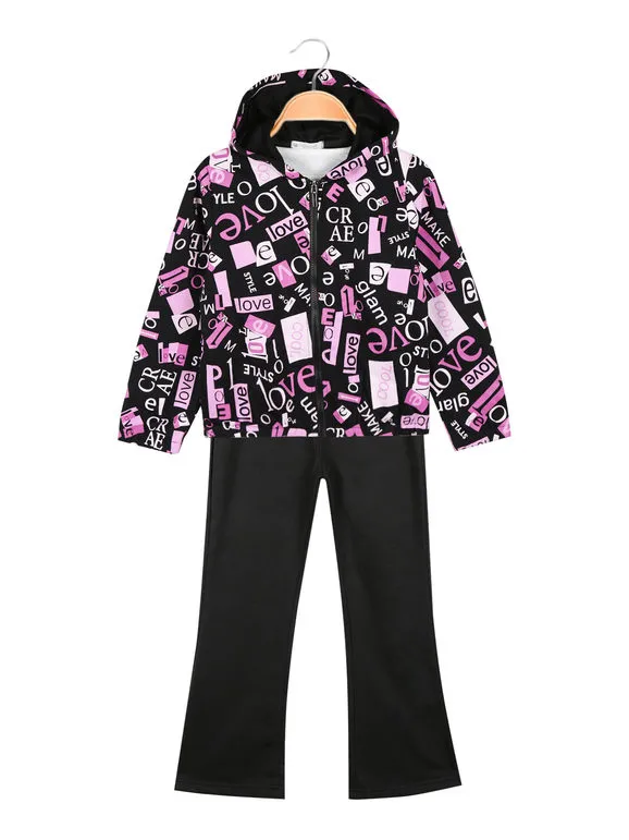 Re Panda Combinaison pantalon évasée 3 pièces pour fille