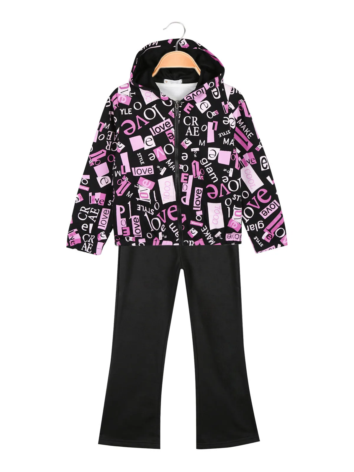 Re Panda Combinaison pantalon évasée 3 pièces pour fille