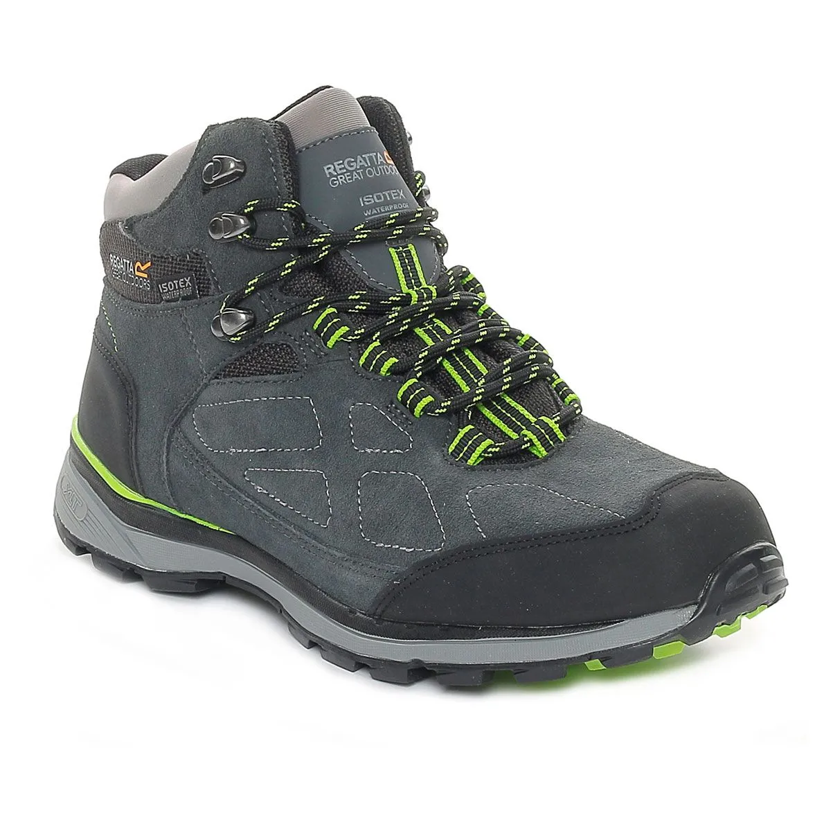 Regatta Samaris Suede Waterproof Mid Uomo Grigio Lime