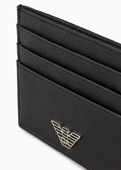 Regenerated Leather Card Holder / Black