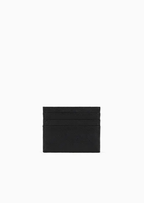 Regenerated Leather Card Holder / Black