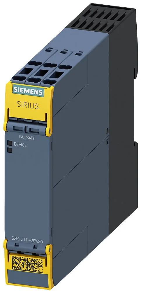 Relè di sicurezza Siemens 3SK1, 110 → 240V ca/cc, 2 canali, 4 contatti di sicurezza